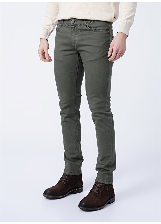Beymen Business 4B1600000101 Normal Bel Slim Fit Yeşil Erkek Pantolon 3