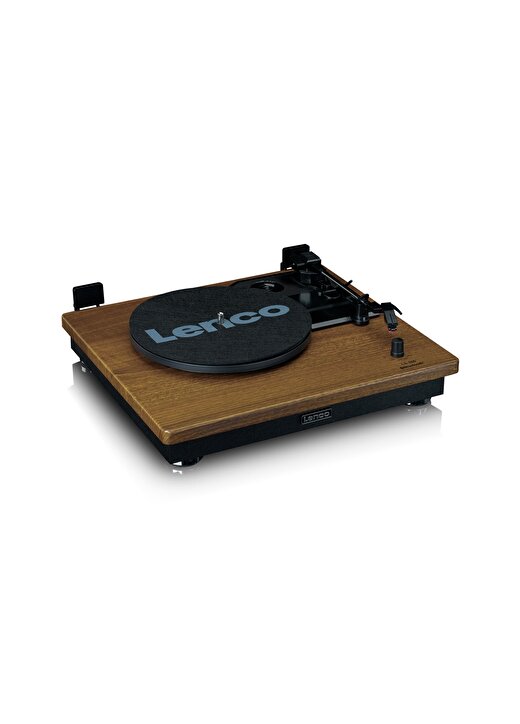 Lenco LS-100 WD Bluetoothlu Hoparlörlü Ahşap Pikap Plak Çalar 4