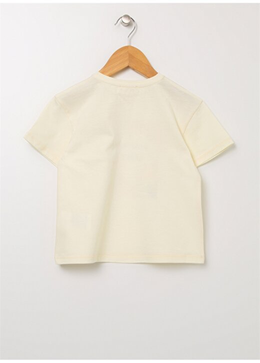 Mammaramma Sarı Kız Bebek Bisiklet Yaka Kısa Kollu Baskılı T-Shirt 22SG-53 3