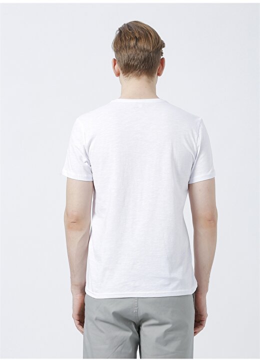 Limon Vaz Bisiklet Yaka Standart Kalıpbaskılı Beyaz Erkek T-Shirt 4