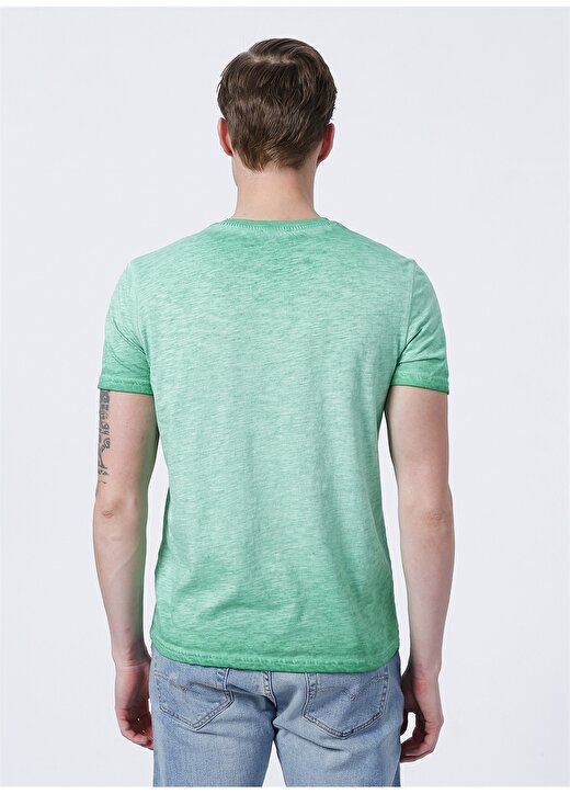 Limon Bisiklet Yaka Basic Yeşil Erkekt-Shirt - Custom 4