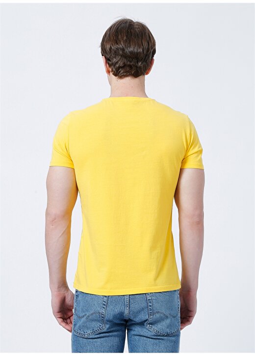 Limon Bisiklet Yaka Basic Neon Sarı Erkek T-Shirt - KINO 4