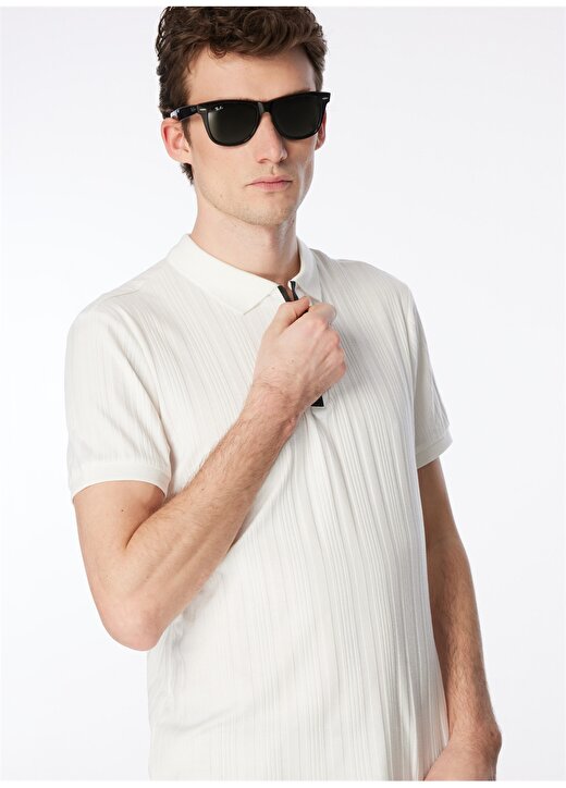 Fabrika Ekru Erkek Basic Polo T-Shirt DAX 4