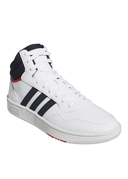 Adidas Beyaz - Lacivert Erkek Bilekli Lifestyle Ayakkabı GY5543 HOOPS 3.0 MID 3