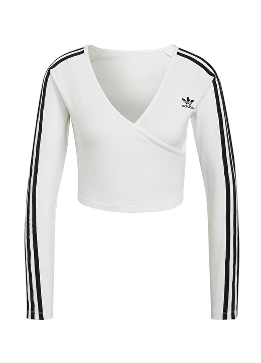 Adidas Hc2030 Long Sleeve V Yaka Normal Kalıp Düz Kadın T-Shirt 2