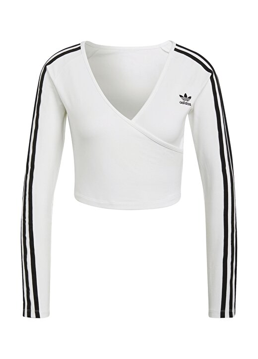 Adidas Hc2030 Long Sleeve V Yaka Normal Kalıp Düz Kadın T-Shirt 4