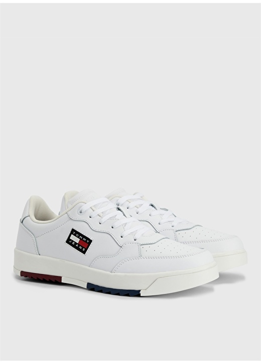 Tommy Hilfiger Beyaz Erkek Deri Sneaker RETRO ESS 4