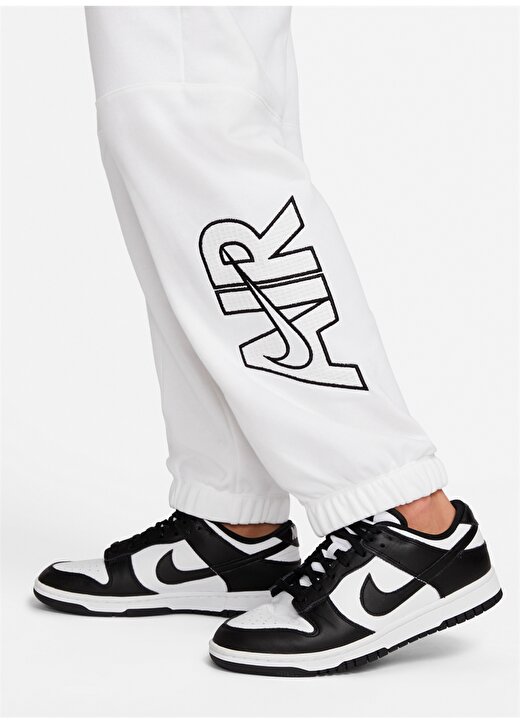 Nike Normal Beyaz - Siyah Kadın Eşofman Altı DM6061-100 W NSW AIR FLC PANT 4