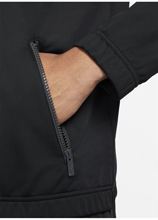 Nike Dm6845-010 M Nk Club Pk Trk Suit Ba Dik Yaka Normal Kalıp Düz Siyah Erkek Eşofman Takımı 4
