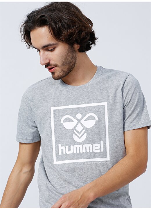 Hummel T-ISAM Gri Erkek T-Shirt 911558-2006 1