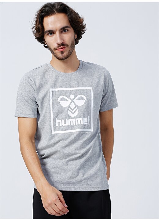 Hummel T-ISAM Gri Erkek T-Shirt 911558-2006 3