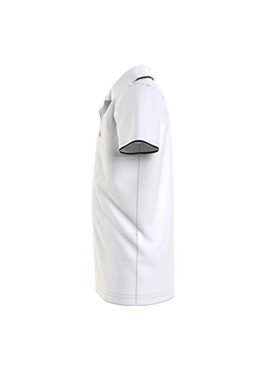 Calvin Klein Düz Beyaz Erkek Çocuk Polo T-Shirt IB0IB01244-MONOGRAM TIPPING FITTED 3