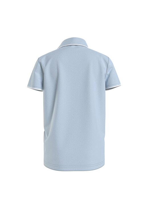 Calvin Klein Düz Mavi Erkek Çocuk Polo T-Shirt IB0IB01244-MONOGRAM TIPPING FITTED 4
