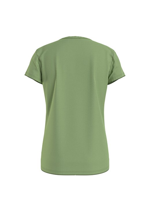 Calvin Klein Ig0ig01470-Micro Monogram Top Bisiklet Yaka Normal Kalıp Düz Yeşil Kız Çocuk T-Shirt 3