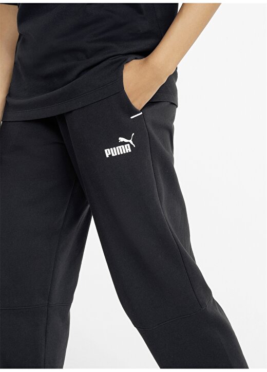 Puma 84883001 Power Colorblock Pants Lastikli Normal Kalıp Baskılı Siyah Kadın Eşofman Altı 4
