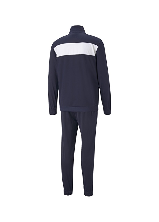 Puma 58583806 Techstripe Tricot Suit Fermuarlı Lastikli Normal Kalıp Düz Lacivert Erkek Eşofman Takı 2