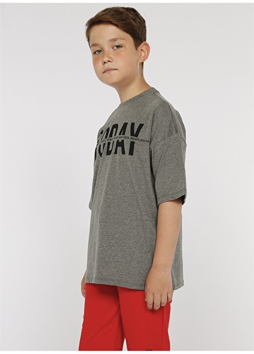 Limon Baskılı Antrasit Erkek Çocuk T-Shirt TODAY BOY 1