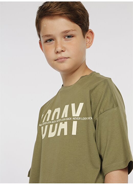 Limon Baskılı Haki Erkek Çocuk T-Shirt TODAY BOY 1