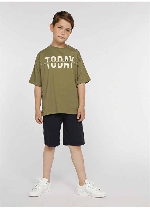 Limon Baskılı Haki Erkek Çocuk T-Shirt TODAY BOY 2