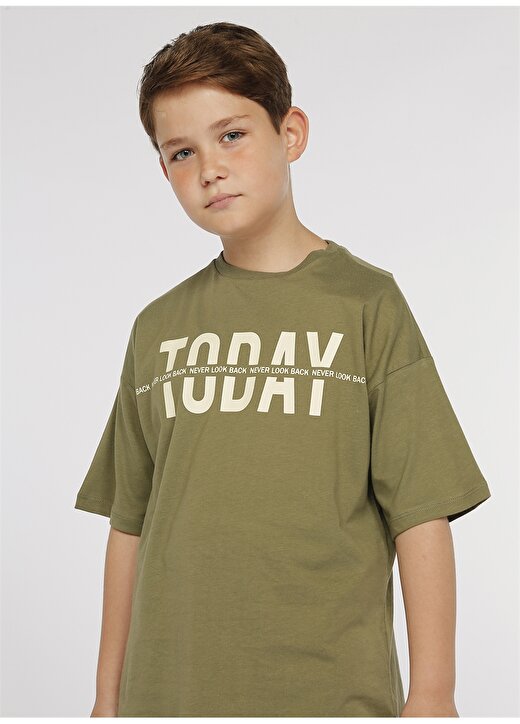 Limon Baskılı Haki Erkek Çocuk T-Shirt TODAY BOY 3