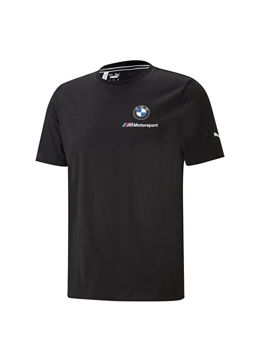 Puma 59953501 BMW MMS ESS Small Logo Tee O Yaka Normal Kalıp Düz Siyah Erkek T-Shirt 4