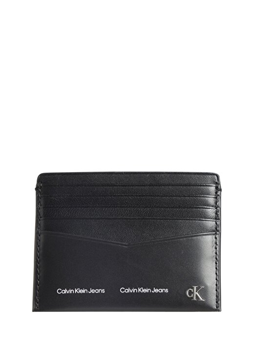Calvin Klein Siyah Erkek Cüzdan LOGO STRIPE CARDCASE 10CC 1