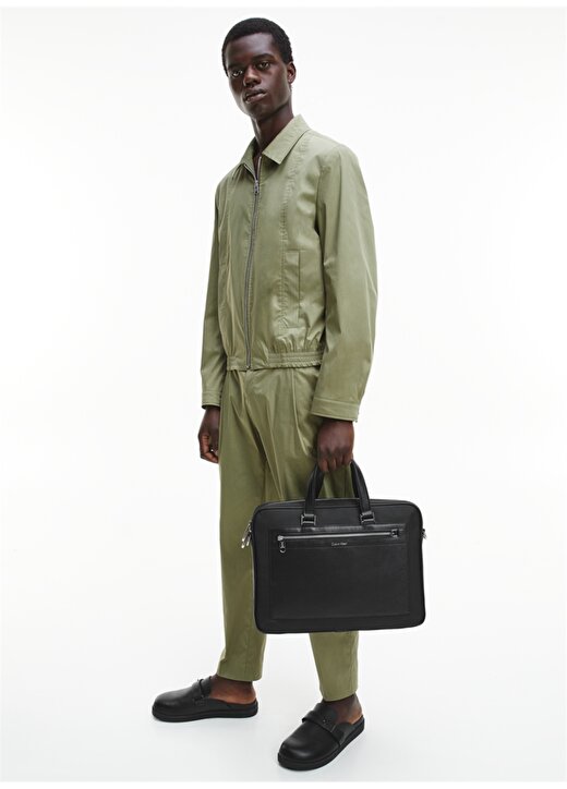 Calvin Klein Siyah 28,5X39,5X6,5 Fermuarlı Laptop Çantası CLASSIC REPREVE LAPTOP BAG WPCKT 4
