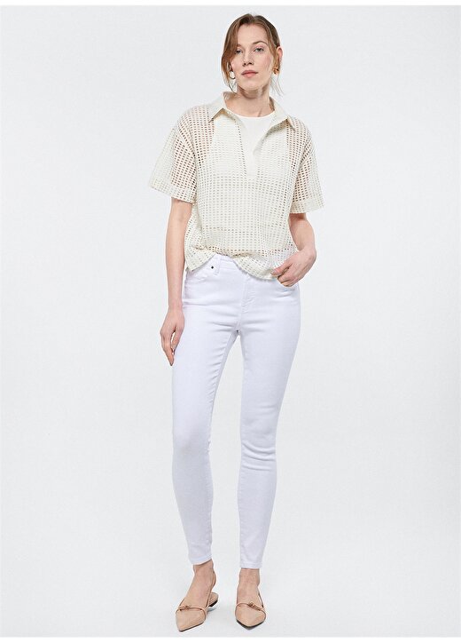 Mavi TESS White Gold Skinny Fit Beyaz Kadın Denim Pantolon M100328-81360 1