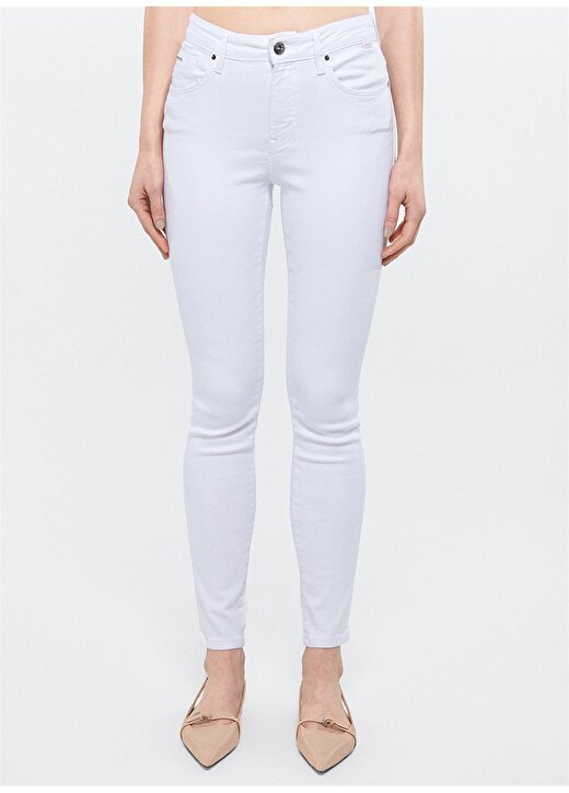 Mavi TESS White Gold Skinny Fit Beyaz Kadın Denim Pantolon M100328-81360 3
