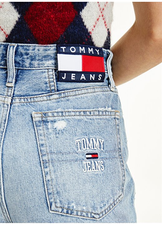 Tommy Jeans Yüksek Bel Mom Fit Açık Mavi Kadın Denim Pantolon DW0DW114881AB 2