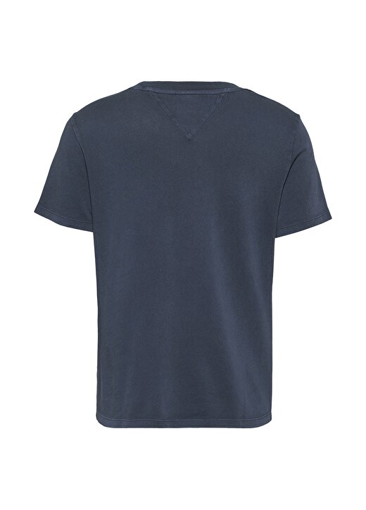 Tommy Jeans DW0DW12039C87 Yuvarlak Yaka Regular Fit Mavi Kadın T-Shirt 2