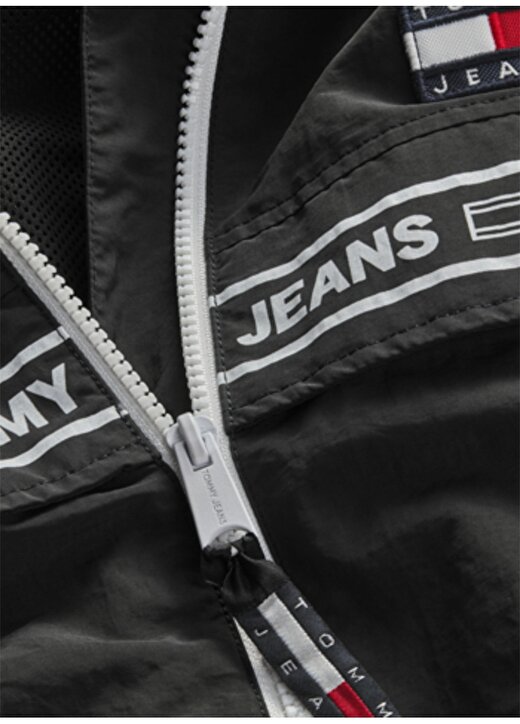 Tommy Jeans DW0DW13015BDS Ceket Yaka Relaxed Siyah Kadın Yağmurluk 4
