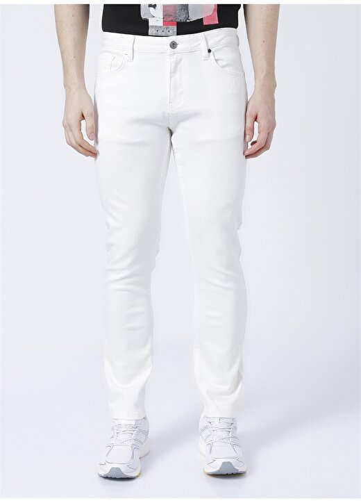 Limon Slim Fit Beyaz Erkek Denim Pantolon YATSU 2
