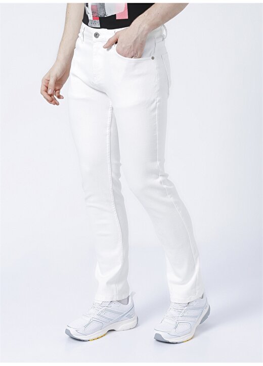 Limon Slim Fit Beyaz Erkek Denim Pantolon YATSU 3