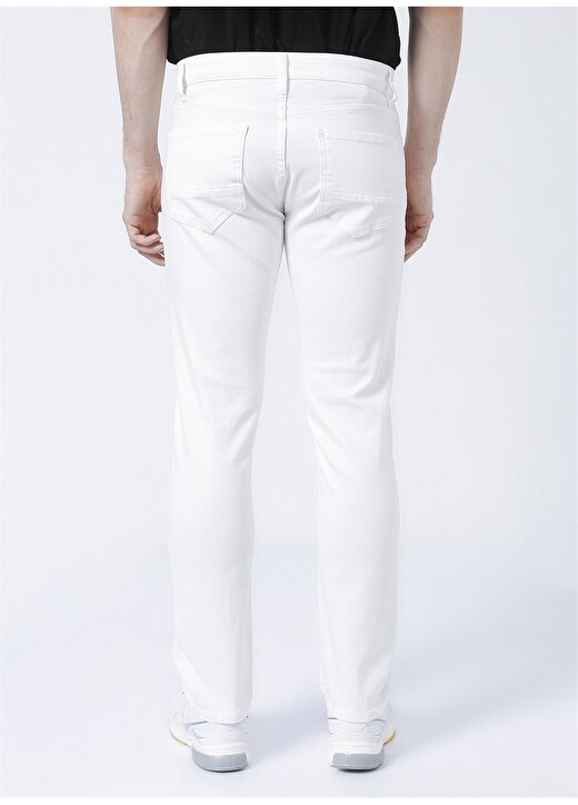 Limon Slim Fit Beyaz Erkek Denim Pantolon YATSU 4