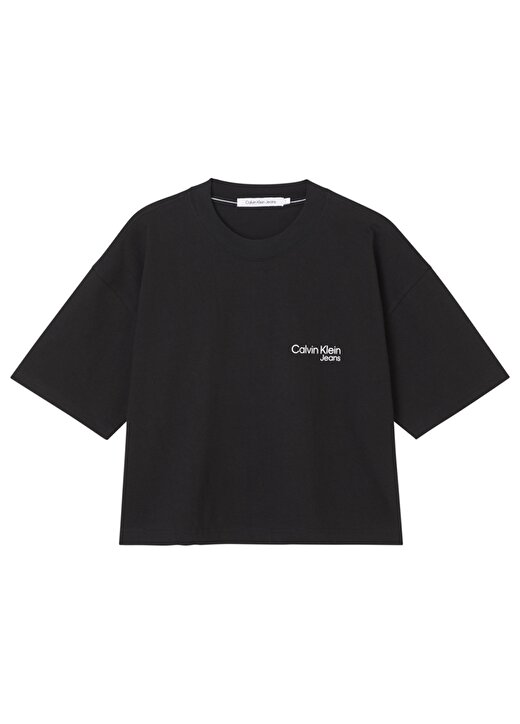 Calvin Klein Jeans Yuvarlak Yaka Normal Kalıp Siyah Kadın T-Shirt J20J218802BEH 1