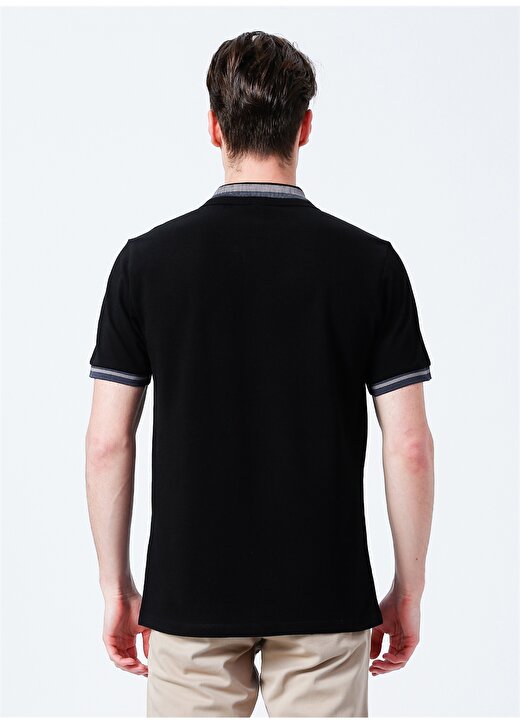 Fabrika Comfort Cm T 700 Regular Fit Düz Siyah Erkek Polo T-Shirt 4