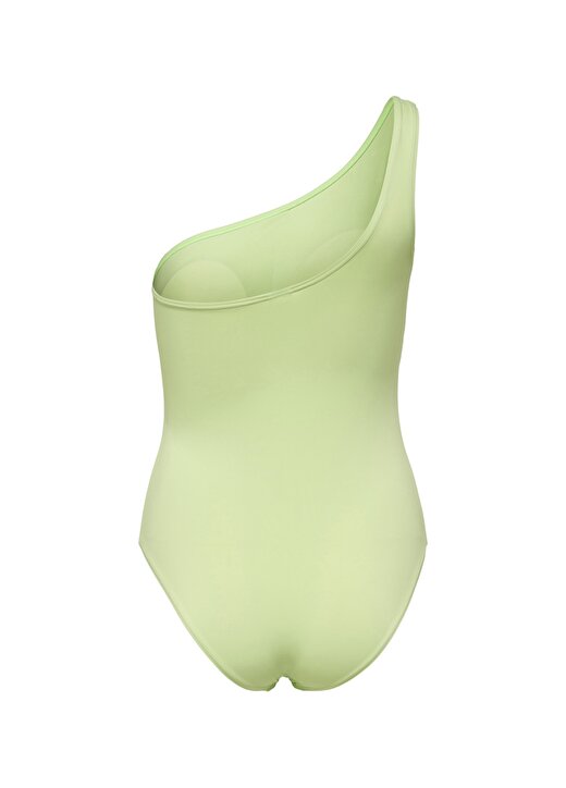Only Onlalba One Shoulder Swimsuit Normal Kalıp Düz Fıstık Yeşili Kadın Mayo 2