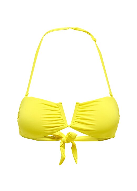 Only Onlelina Wire Bandeau Top Normal Kalıp Düz Koyu Sarı Kadın Bikini Üst 1