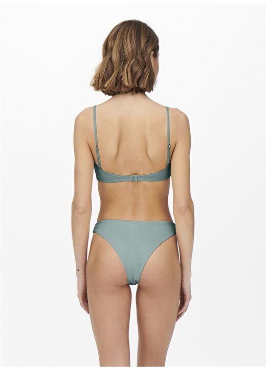 Only Onlolli Brazilian Normal Kalıp Düz Su Yeşili Kadın Bikini Alt 2
