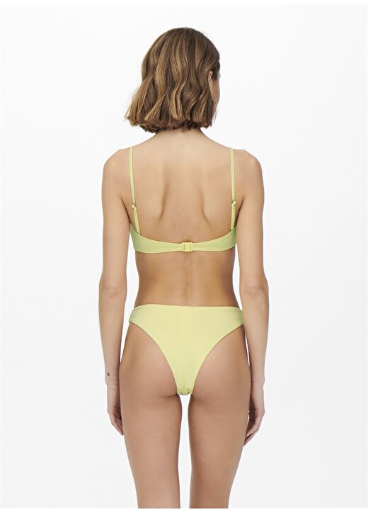 Only Onlolli Top Normal Kalıp Düz Limon Sarı Kadın Bikini Üst 4