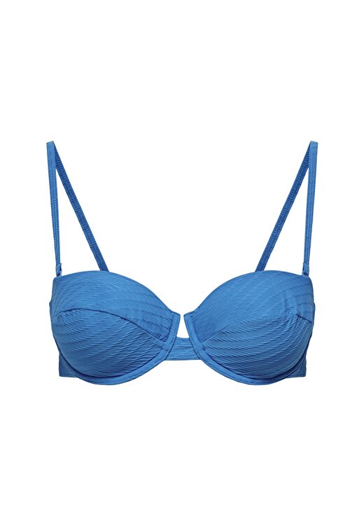 Only Onlkaja Struc Bralette Top Normal Kalıp Düz Açık Mavi Kadın Bikini Üst 1