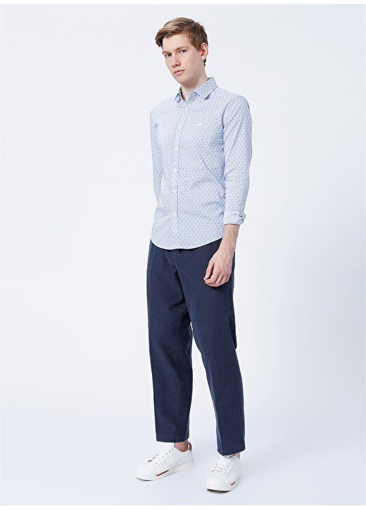 Dockers 28836-0223 Uzun Kollu Slim Fit Mavi Erkek Gömlek 2