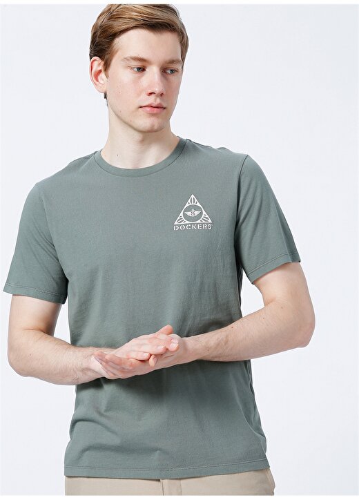 Dockers A1103-0020 Bisiklet Yaka Slim Fit Yeşil Erkek T-Shirt 3