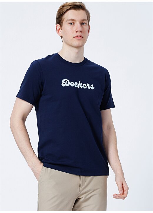 Dockers A1103-0043 Bisiklet Yaka Slim Fit Mavi Erkek T-Shirt 1