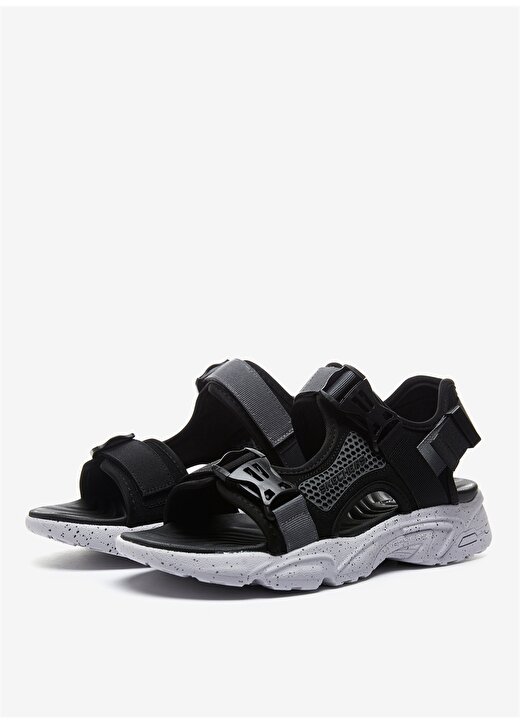 Skechers 237396 Bkgy Stamina Sandal Siyah - Gri Erkek Sandalet 3