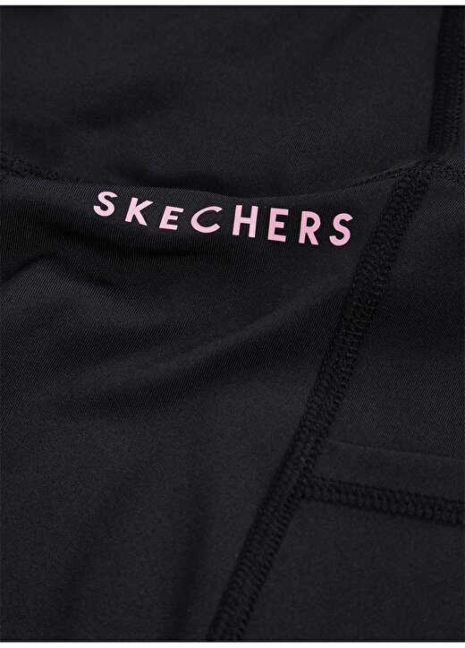 Skechers S212214-001 W Biker Legging Normal Bel Düz Siyah Kadın Tayt 3