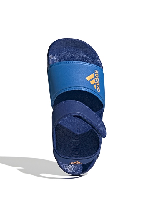 Adidas GW0343 Adilette Sandal K Mavi - Turuncu Erkek Çocuk Sandalet 2