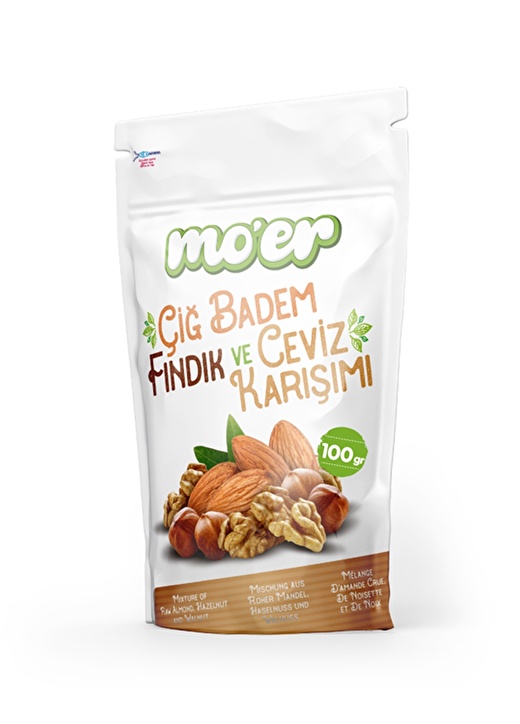 Mo'er Çiğ Ceviz, Fındık, Badem 100 Gr 1