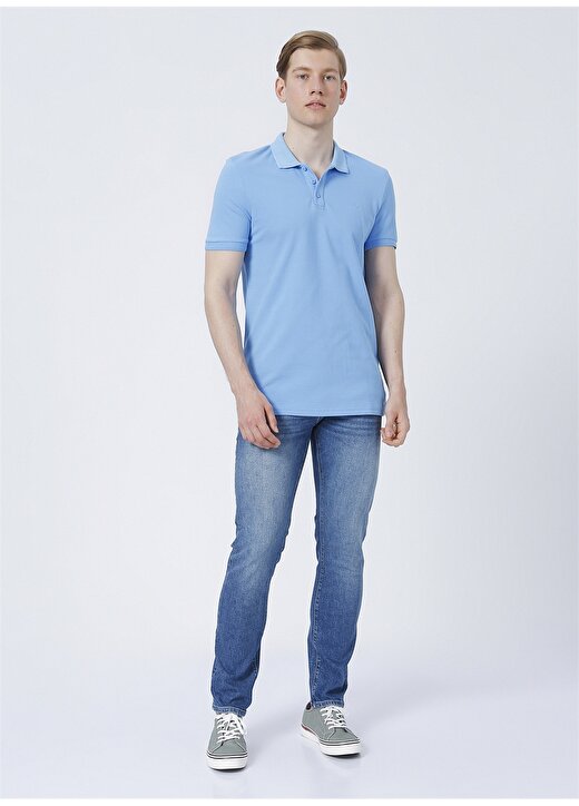 Mavi Düz Mavi Erkek Polo T-Shirt M064946-70840_POLO TİŞÖRT 2